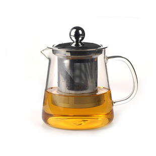玻璃茶壶耐高温红茶壶花，茶壶花草水果功夫茶具304不锈钢滤网壶
