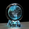 水晶球3d内雕地球仪，摆件教师节礼物毕业送老师定制logo