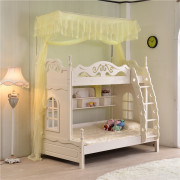 子母床上下铺衣柜双层高低儿童梯柜1.2米1.5压脚伸缩蚊帐不打墙