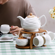创意陶瓷咖啡杯套装，欧式简约下午茶咖啡杯，套具带碟带勺带架组合