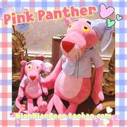 韩国订单 PINK PANTHER 粉红豹 条纹睡衣造型公仔玩偶 适合摆拍