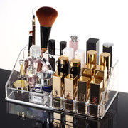 桌面护肤品化妆品收纳盒透明家用口红，架化妆台置物架韩国梳妆盒