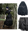 annzley半身裙corset雪纺蕾丝裙，褶皱蓬蓬裙黑色经典，礼服长裙c28