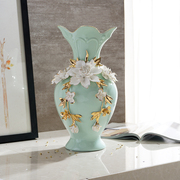 现代简约落地客厅创意时尚摆件家居装饰品陶瓷干花花瓶花器花艺