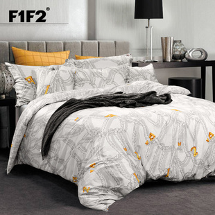 f1f2家纺高端长绒棉，四件套全棉床上四件套，1.8m床床单床笠留金