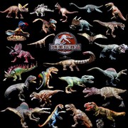 侏罗纪大号静态实心恐龙套装玩具模型塑胶仿真动物霸王龙镰棘龙