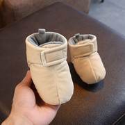 2022冬季婴儿不掉鞋男宝宝棉鞋，0-1岁加绒0-6个月女宝宝学步鞋袜鞋