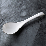 长柄勺子陶瓷创意大勺子欧式餐具，骨瓷勺子家用饭勺粥勺稀饭勺厨具