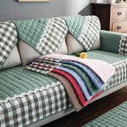 四季布艺防滑沙发垫全棉北欧坐垫，客厅实木通用简约现代沙发套罩巾