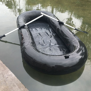 轮胎船加厚自制充气钓鱼内胎下网冲锋舟皮划单双人捕鱼橡胶艇