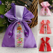 韩国小布包束口袋喜糖袋首饰化妆品包装袋收纳袋子传统绣花收口袋