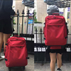 拉杆包旅行女双肩可手提背包，韩版短途旅游简约男大容量轻便行李袋