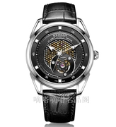 REIMAH雷迈男式手表8086复古时尚精钢防水全自动机械皮带腕表