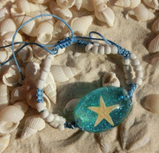 青岛旅游纪念品创意特色海的礼物琥珀天然海星手链儿童礼物多色