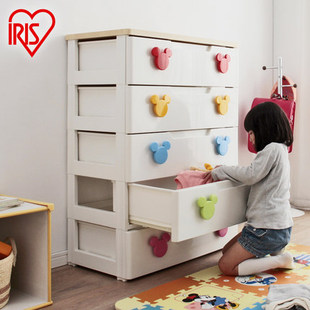 爱丽思IRIS 迪士尼儿童大号宽型彩色收纳柜抽屉式整理柜子725
