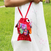 化境民族风特色手工布艺，女包鱼型包包，单肩斜跨手提时尚创意可爱包