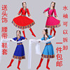 女少西藏数民族服装练习裙，成人表演广场，演出水袖藏族舞蹈服饰