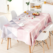 北欧简约现代客厅长方形餐桌桌布，正方形圆形茶几棉麻台布桌垫家用