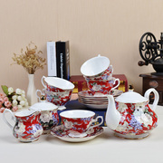 欧式茶具15头咖啡具套装骨瓷英式下午茶红茶具套装陶瓷咖啡杯套装