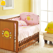 黄色小鸭宝宝被子七件套新生儿，枕头床单儿童四季款床品婴儿床围