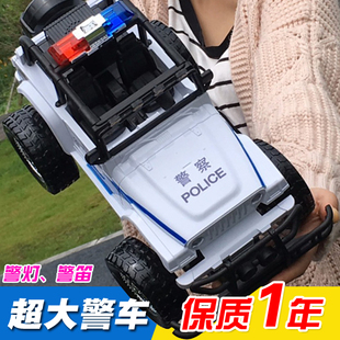 儿童电动遥控玩具汽车 超大号漂移充电越野警车 吉普男孩赛车模型