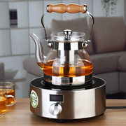 电陶炉煮茶壶套装耐热玻璃茶壶，大容量烧水壶提梁把手电磁炉泡茶壶
