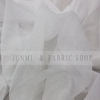 白色细条纹欧根纱布料透明美国雪纺服装连衣裙防光晒DIY满99