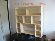 实木桌上书架置物架办公桌书架，电脑桌书柜桌面，学生松木简易小书架