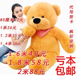 公仔布娃娃毛绒玩具，泰迪熊大号1米抱抱熊，大熊玩偶生日礼物女1.6米