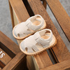 夏季0-1-2岁宝宝凉鞋男女婴儿软底学步鞋幼儿叫叫鞋防滑包头凉鞋