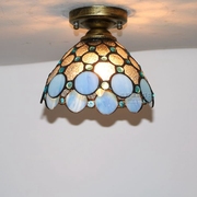地中海吸顶灯蓝色欧式过道阳台玄关灯水槽门厅走廊单头灯饰灯具