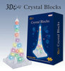 3d立体水晶拼图创意diy益智玩具艾菲尔铁塔发光拼图儿童益智