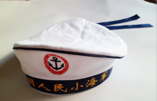 水手帽海军帽子儿童小海军演出帽子白色海军帽子