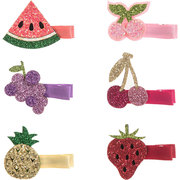 欧美外贸宝宝女童儿童甜美水果全包边夹发夹饰品头饰一套三夹
