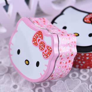 hellokitty糖盒创意马口铁盒子满月生日包装盒庆凯蒂猫喜糖袋猴宝
