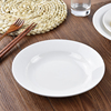 创意纯白陶瓷菜盘子西餐盘意面，盘早餐盘草帽盘家用汤盘深盘果盘