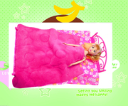 芭芘娃娃床套装含被子可儿床，梦可儿娃娃，床家居用品枕头床