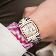 瑞士全自动机械表男表男士手表，方形钢带品牌表商务休闲男款表