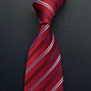 红色领带男正装免打男士结婚新郎商务高级感韩版8cm斜纹拉链西装