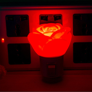 红色光玫瑰夜灯结婚台灯创意，结婚礼物床头灯婚房浪漫喜庆财神灯