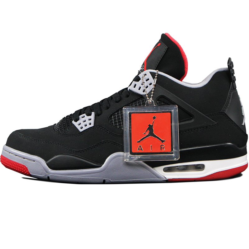 air jordan 4 retro bred 乔丹4代aj4黑红篮球鞋男鞋