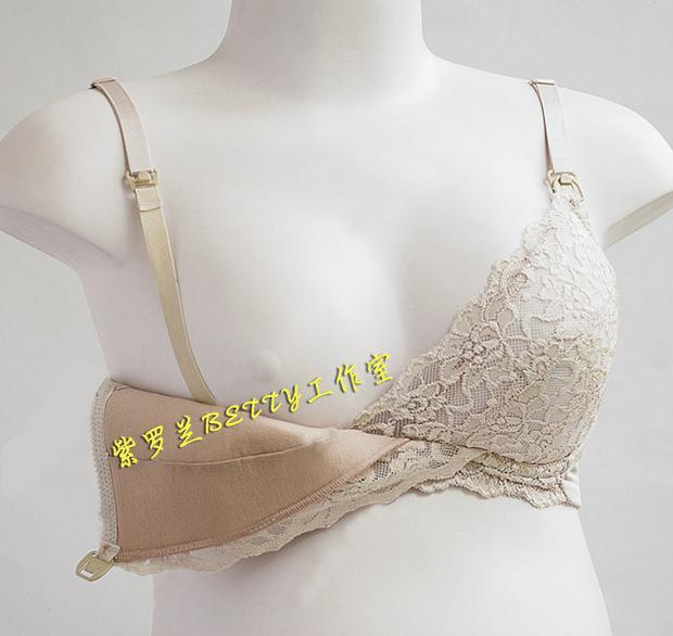 日单<em>孕妇全杯</em>哺乳内衣带钢圈交叉前开扣大码大