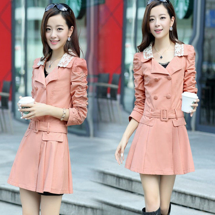 阿依莲正品2014新款春装<em>韩版风衣外套女</em>春秋