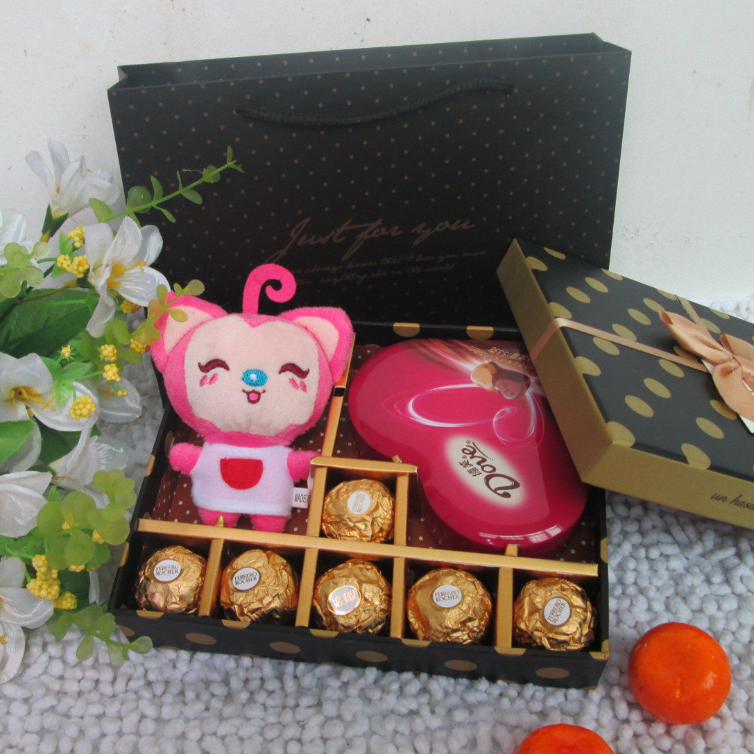 包邮 正品 费列罗+德芙<em>巧克力</em>礼盒装 <em>情人节送</em>