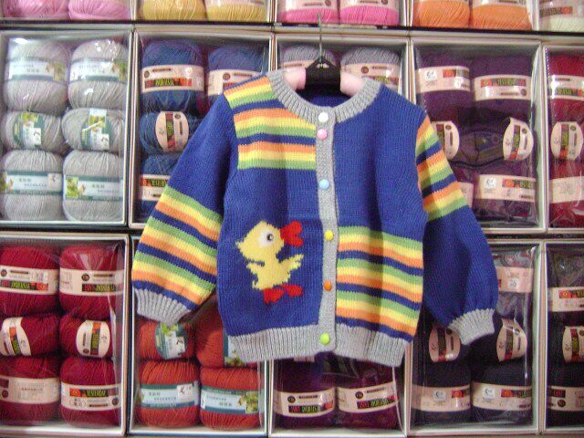 纯手工编织儿童<em>开衫</em>毛衣<em>宝宝</em>小丫丫<em>图案</em>毛衣卡