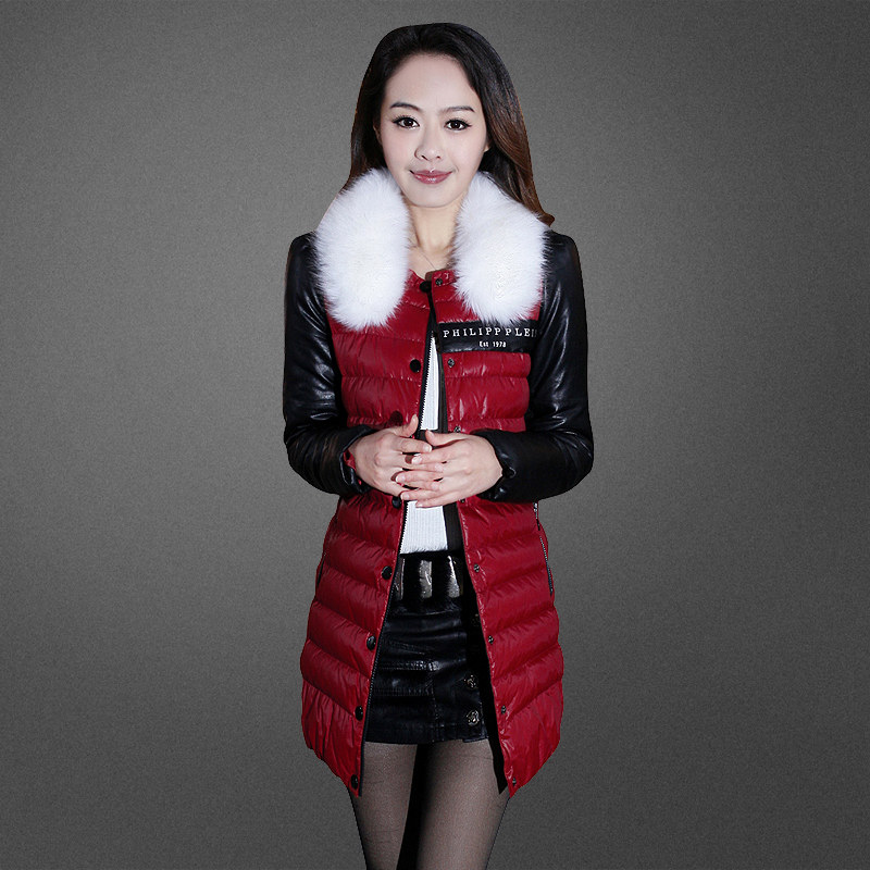 2013冬装新款<em>女装</em>艾莱依中长款<em>羽绒服</em>韩版正