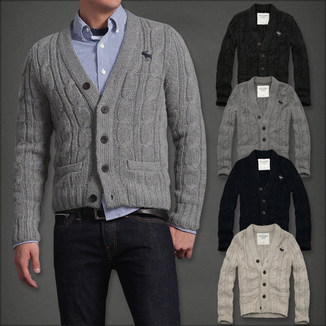 【acelinme】<em>男士</em>毛衣韩版潮 AF毛衣V领<em>开衫</em>