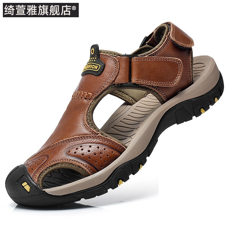 Giày dép nam đế xuồng chống trượt không thấm nước khử mùi mát mẻ Giày thủy triều có thể lái xe trẻ - Sandal