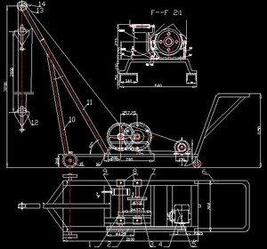 简易吊车的机械设计(附cad零件图和装配图)\/毕