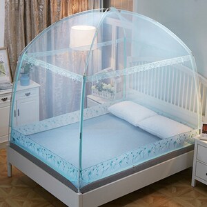 Mông Cổ yurt ba cửa bên cao và thấp giường trẻ em giường đơn sinh viên đơn muỗi 1.1m1.3 mét 0.9m1.4 - Lưới chống muỗi